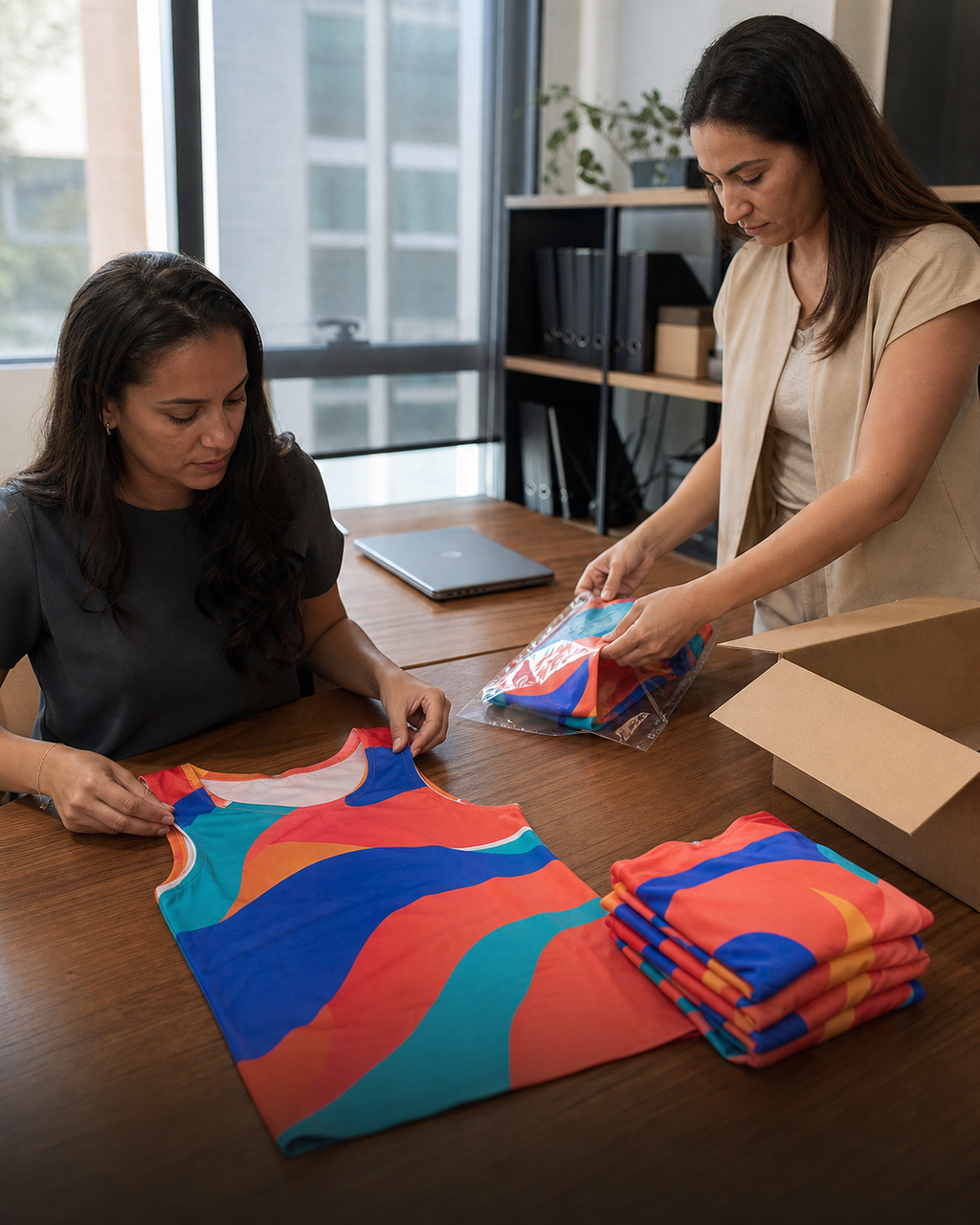 Ambiente de produção de camisetas personalizadas Arte nos Tecidos
