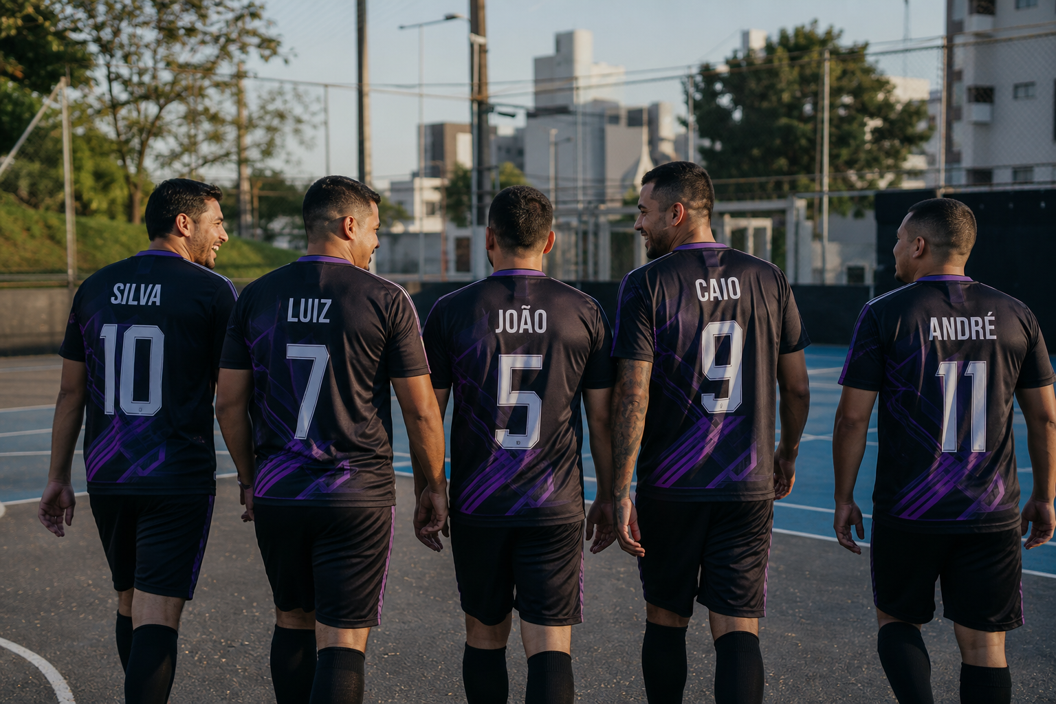 Camisas personalizadas para equipe com nomes e números